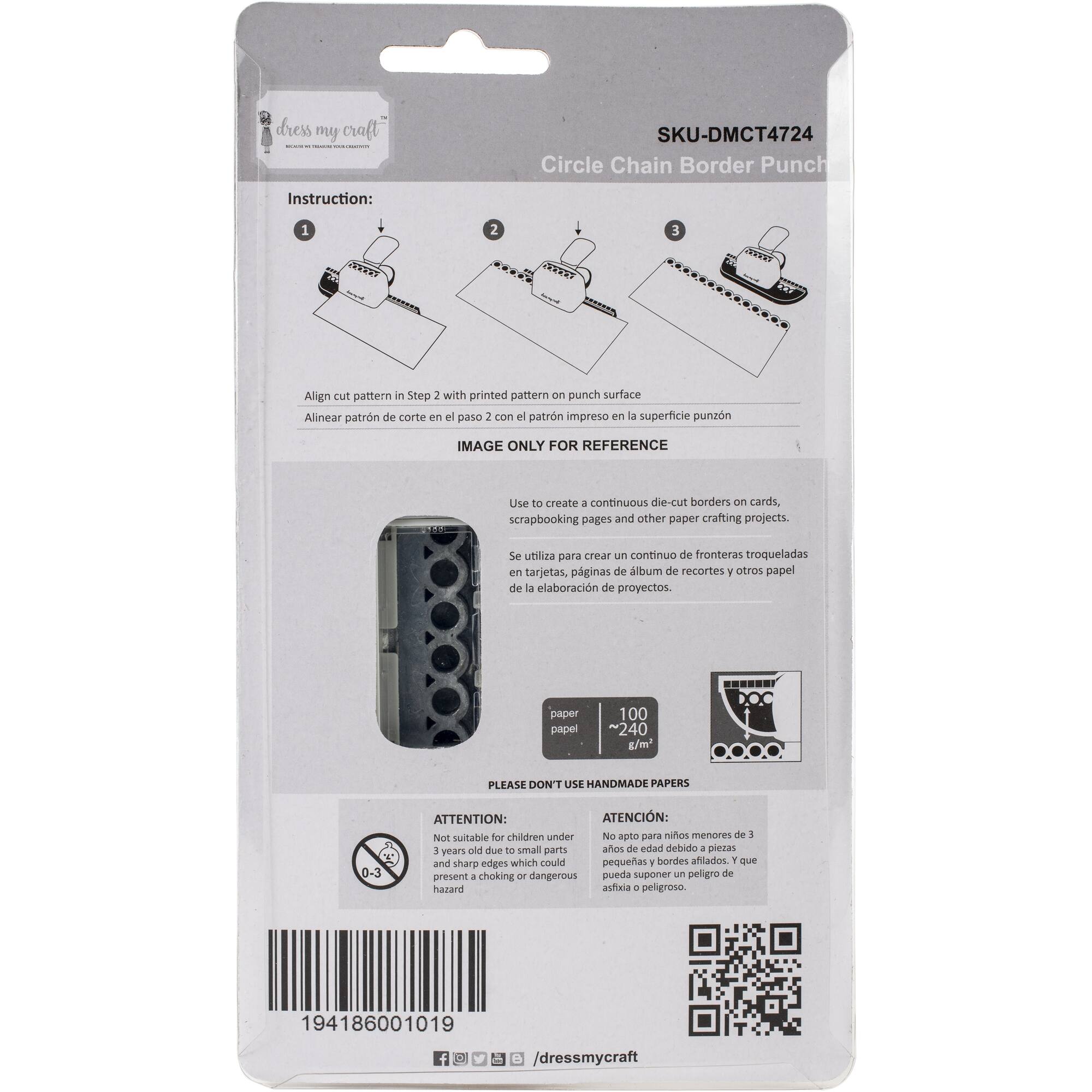 Dress My Craft® Circle Chain Border Punch